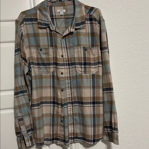 Plaid Button-Up Shirt